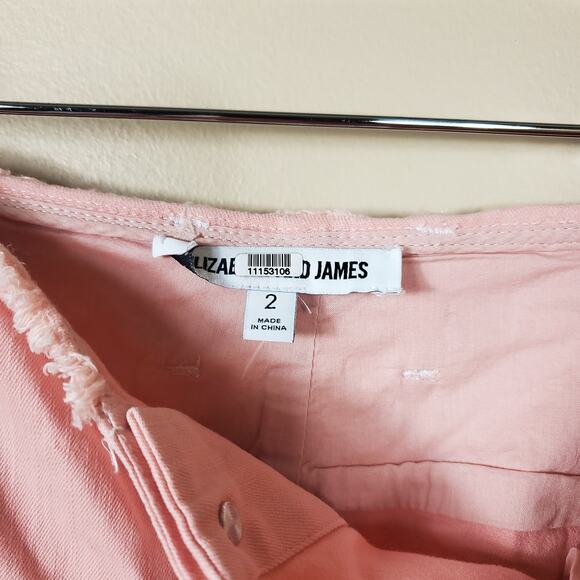 Elizabeth and James Merritt Button Front Midi Skirt in Pink Size 2 - Picture 8 of 10